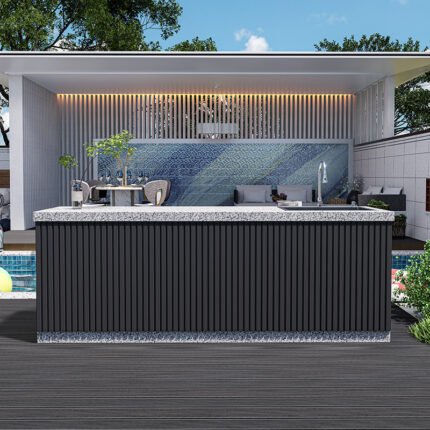 Outdoor Modular Kitchen Sink | HZHW003 Multi-Material Design | Customizable Dimensions | Weatherproof Performance