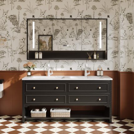 SIDSHA 657 Double Bathroom Vanity（Support customization）