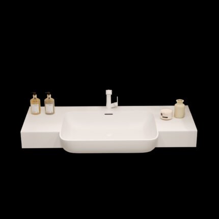 Corian One-Piece Countertop Sink | 040 Seamless Design | Customizable Colors & Dimensions | Premium Durability