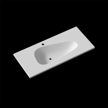 Corian One-Piece Countertop Sink | 017 Seamless Design | Customizable Colors & Dimensions | Premium Durability